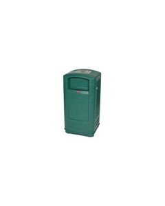 Rubbermaid 9P91 Plaza Jr. Container with Ashtray - 35 Gallon Capacity - 21.44" L x 20.31" W x 41.06" H
