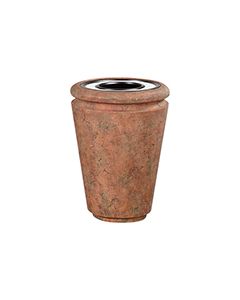 Rubbermaid / United Receptacle FG993053 Milan Collection Tuscan Fiberglass Ash/Trash Receptacle - 33 Gallon Capacity - 26 1/2" Dia. x 36 1/4" H - Weathered Terra-Cotta in color