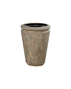 Rubbermaid / United Receptacle FGFGK2433PLBISQ Milan Collection Tuscan Open Top Waste Receptacle - 21 Gallon Capacity - 24" Dia. x 33" H - Bisque in color