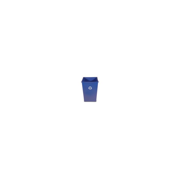 Rubbermaid 3958-73 Untouchable Square Recycling Container - 35 U.S. Gallon Capacity - 19.5" Sq. x 27.63" H