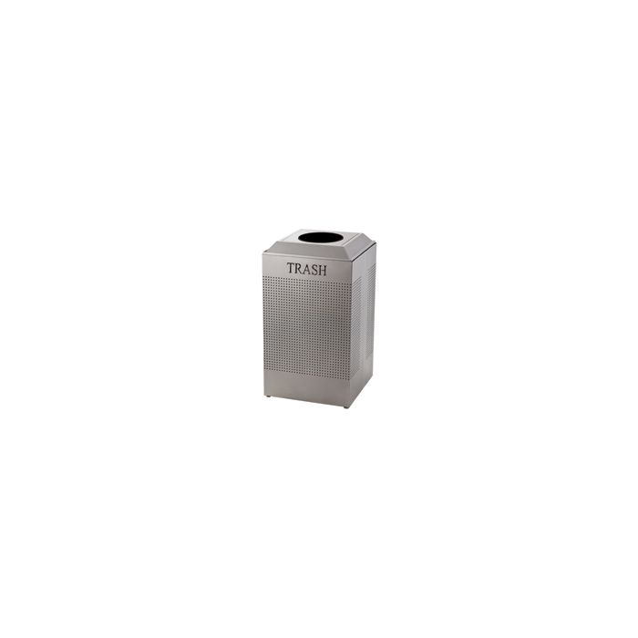 Rubbermaid / United Receptacle DCR24TSM Silhouette Recycling Receptacle - Trash - 29 Gallon Capacity - Silver Metallic