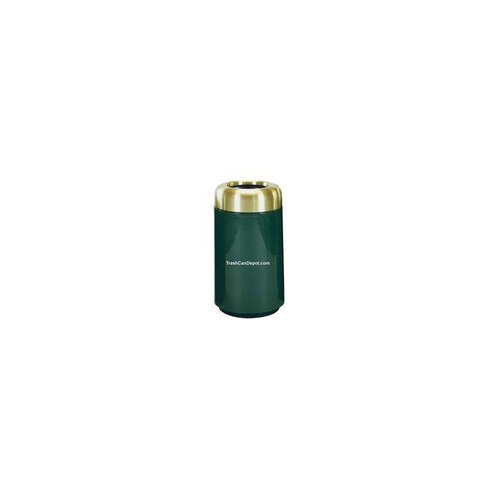 FG1630TSB Two Piece Round Model with Satin Aluminum or Satin Brass Top - 22 Gallon Capacity - 16" Dia. x 30" H - Disposal Opening is 10" Dia.