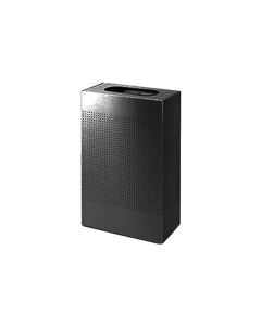 Rubbermaid / United Receptacle SR14ETBK Rectangular Designer Line Silhouette Open Top Trash Can - 25 Gallon Capacity - 19 1/2" W x 30" H x 10" Dp. - Black