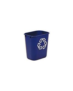 Rubbermaid 2955-73 Deskside Recycling Container, Small with Universal Recycle Symbol - 13 5/8 Quart Capacity - 11.38" L x 8.25" W x 12.13" H