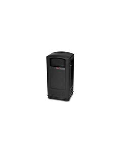 Rubbermaid FG9P9000BLA Plaza Jr. Container - 35 Gallon Capacity - 21.44" L x 20.31" W x 41.06" H - Black in Color