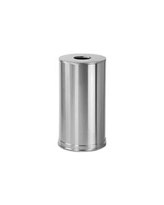 Rubbermaid / United Receptacle CC16SSS Metallic Designer Line Open Top Waste Receptacle - 15 Gallon Capacity - 15" Dia. x 28" H - Satin Stainless Steel