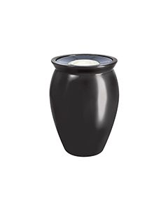 Rubbermaid / United Receptacle FGFGK1924SUBK Milan Collection Pescara Fiberglass Sand-Top Ash Urn - 18 1/2" Dia. x 24" H - Black in color