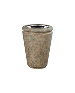 Rubbermaid / United Receptacle FGFGK2736SUTPLBIS Milan Collection Tuscan Fiberglass Ash/Trash Receptacle - 33 Gallon Capacity - 26 1/2" Dia. x 36 1/4" H - Bisque in color