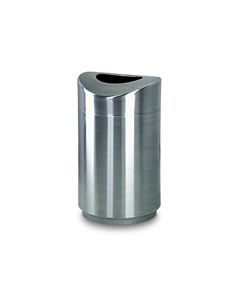 Rubbermaid / United Receptacle R2030SSS Designer Line Eclipse Trash Can - 30 Gallon Capacity - 20" Dia. x 35.5" H - Stainless Steel