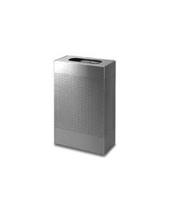 Rubbermaid / United Receptacle SR14ESM Rectangular Designer Line Silhouette Open Top Trash Can - 25 Gallon Capacity - 19 1/2" W x 30" H x 10" Dp. - Silver Metallic