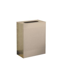 Rubbermaid / United Receptacle SR18EDP Rectangular Designer Line Silhouette Open Top Trash Can - 40 Gallon Capacity -  24" W x 30" H x 12.5" Dp. - Desert Pearl in Color