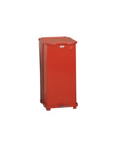 Rubbermaid / United Receptacle ST24E Square Step Can with Liner - 24 Gallon Capacity - 15" Sq. x 30" H - Red or White