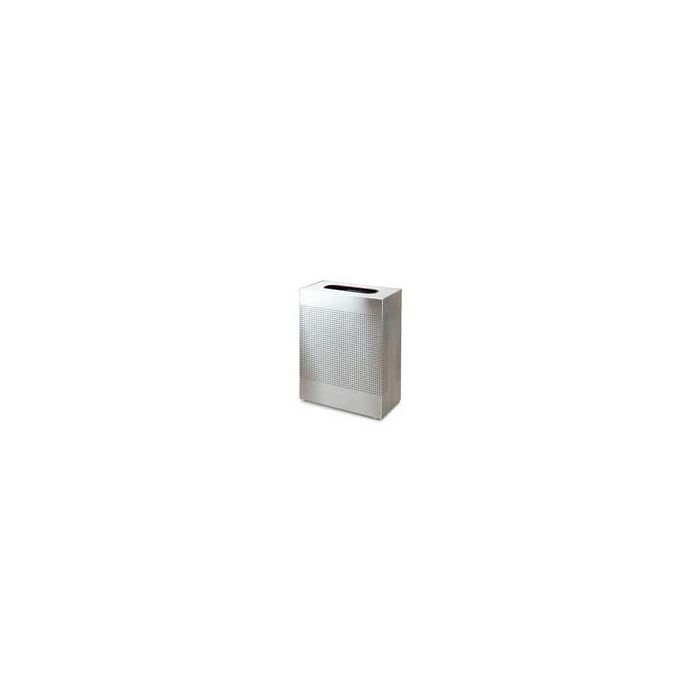 Rubbermaid / United Receptacle SR18SS Rectangular Designer Line Silhouette Open Top Waste Receptacle - 40 Gallon Capacity -  24" W x 30" H x 12.5" Dp. - Stainless Steel
