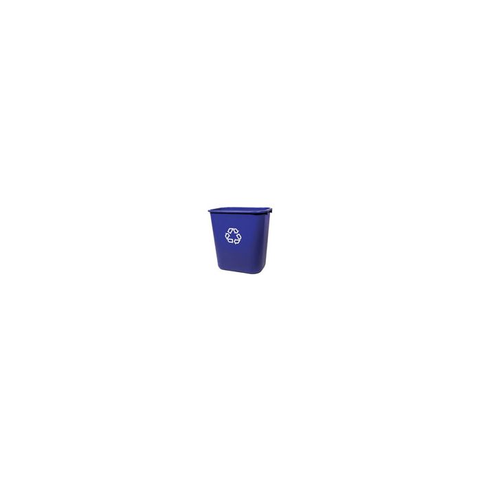 Rubbermaid 2956-73 Deskside Recycling Container, Medium with Universal Recycle Symbol - 28 1/8 Quart Capacity - 14.38" L x 10.25" W x 15" H