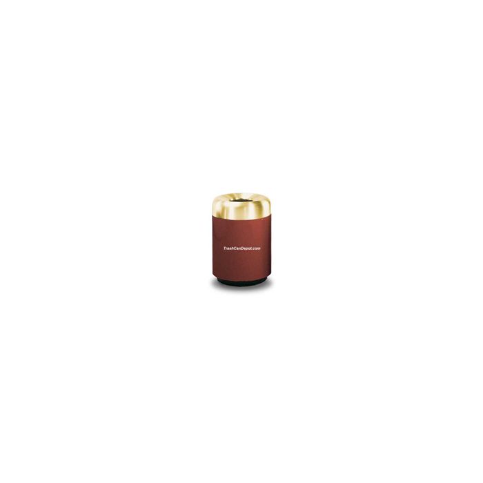 FG2432TS Two Piece Round Model with Satin Aluminum or Satin Brass Top - 57 Gallon Capacity - 24" Dia. x 32" H - Disposal Opening is 10" Dia.