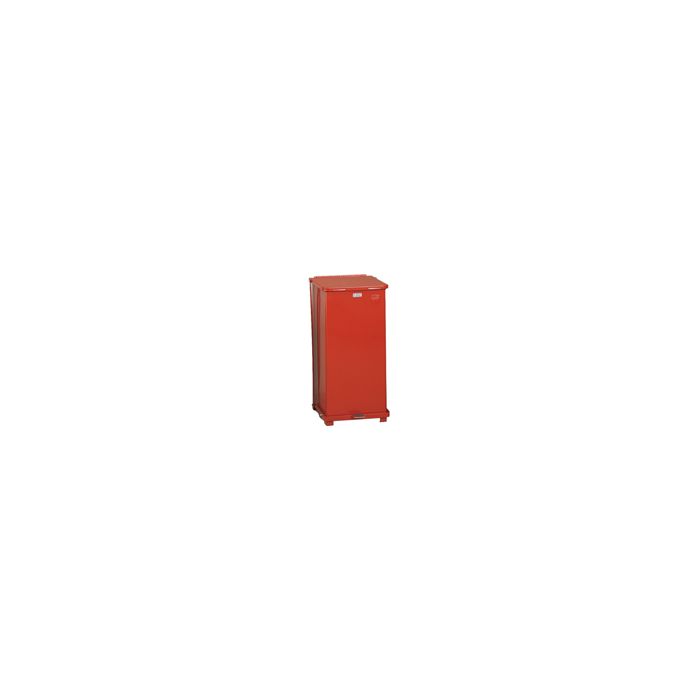 Rubbermaid / United Receptacle ST24E Square Step Can with Liner - 24 Gallon Capacity - 15" Sq. x 30" H - Red or White
