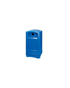 Rubbermaid 3968-73 Plaza Bottle and Can Recycling Container - 50 Gallon Capacity - 24.75" L x 25.25" W x 42.13" H